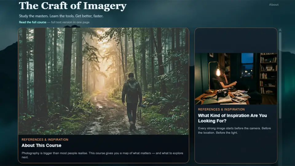 Craft of Imagery – webbplats